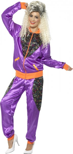 Glänzender 80er Jahre Damen Jogginganzug