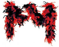 Schwarz Rote Federboa 180cm