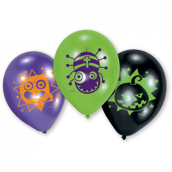 6 Monster Parade Luftballons 23cm