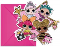 6 LOL Glamour Girls Einladungskarten