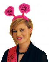 Bachelorette Party Bride To Be Haarreif Pink Mit Flauschigen Herzen