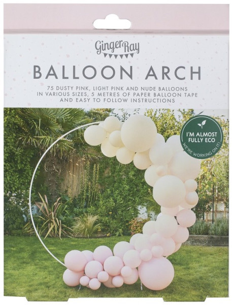Eco Nude und Rosa Ballongirlande 75-teilig 3