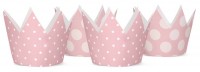 Vorschau: 4 One Star Partykronen rosa 10cm
