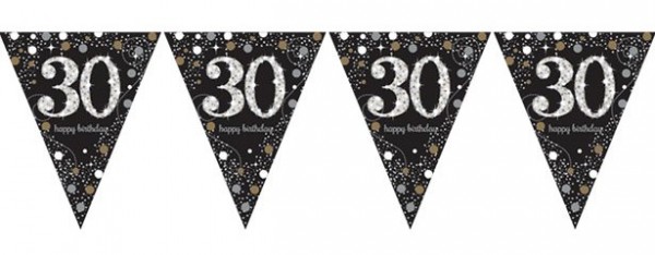 Golden 30th Birthday Wimpelkette 4m 2