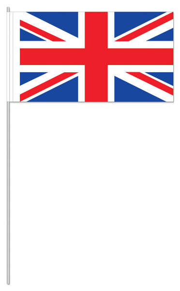 10 Großbritannien Papier Fahnen 39cm