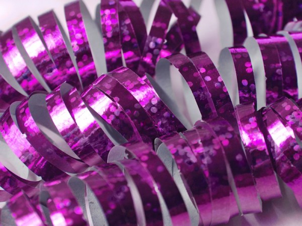 1 Rolle Luftschlangen metalisch Pink 2