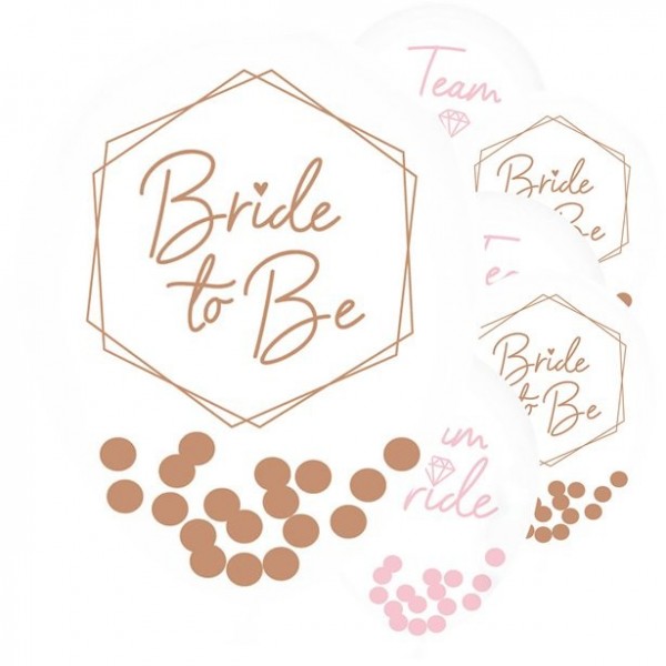 6 Shiny Bachelorette Luftballons 27cm