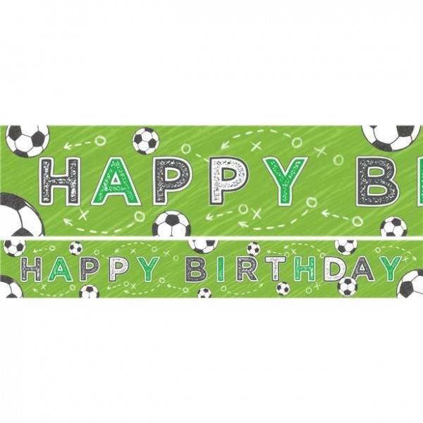 3 Fußball Geburtstagsbanner 1m