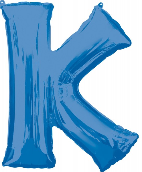 Folienballon Buchstabe K blau XL 83cm