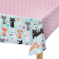 Katzen Hotel Tischdecke 2,5 x 1,3m
