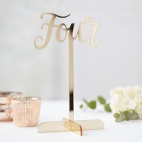 12 Golden Wedding Acryl Tischnummern