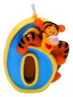 Winnie Puuh Happy Birthday Kerze 6. Geburtstag