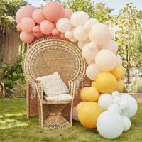 Ballongirlande Pastell-apricot 75-teilig