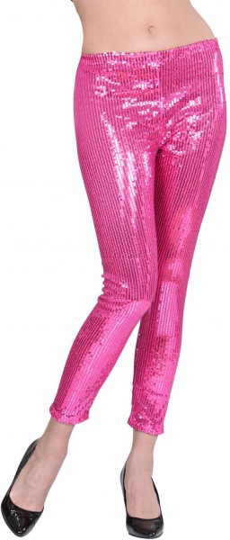 Pinke Pailletten Leggings