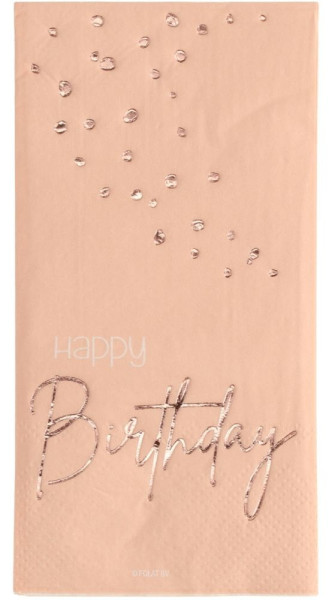 10 Rosy Blush Birthday Servietten 33cm 2