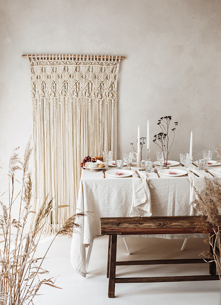 Makramee Boho Hänger 94,5cm x 1,71m