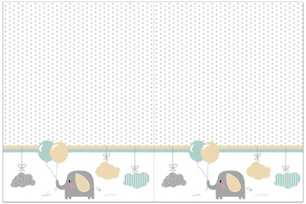 Baby Elefant Tischdecke 1,8 x 1,2m