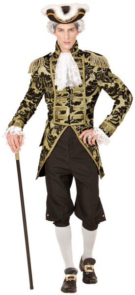 Venezianischer Edelmann Frack In Gold-Schwarz
