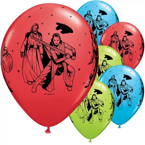 6 Qualatex Star Wars Ballons 28cm