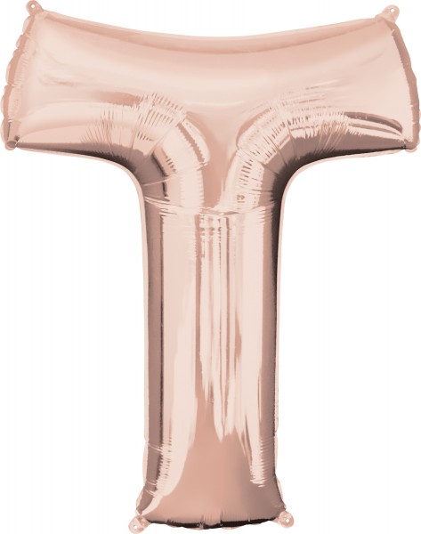 Buchstaben Folienballon T roségold 81cm