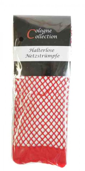 Sexy Rote Halterlose Netzstrümpfe Classic