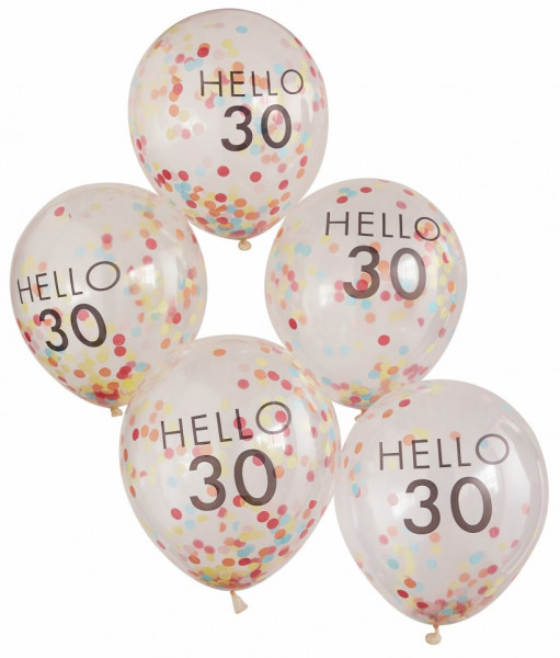 5 Milestone 30`th Eco Ballons 30cm 2