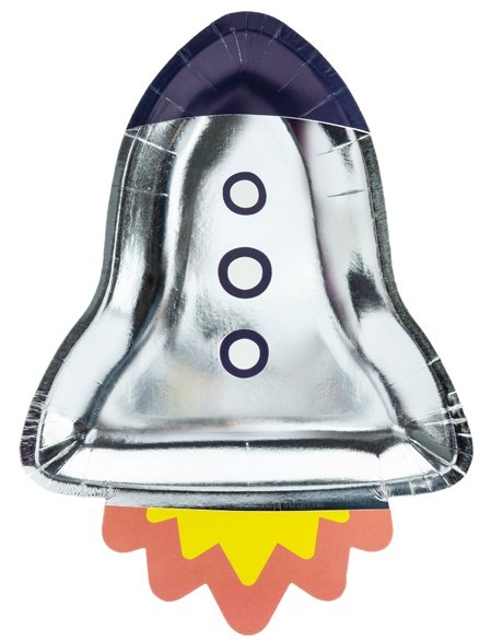 6 Weltall Party Pappteller 21,5 x 29,5cm