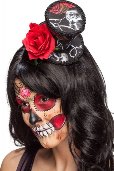 Dia De Los Muertos Mini Zylinder Mit Rose