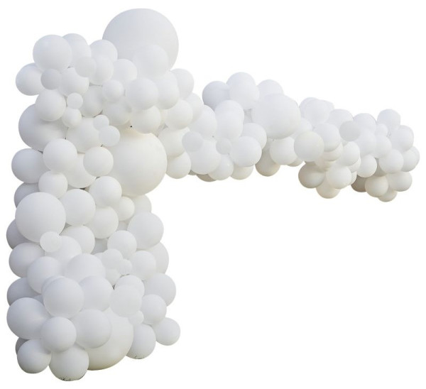 Eco Ballongirlande White Wedding