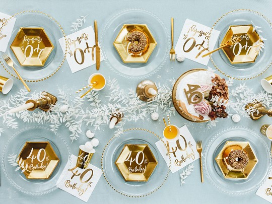 Glossy 40th Birthday Tortenkerze 7,5cm 4