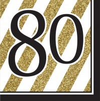 16 Magical 80th Birthday Servietten 33cm