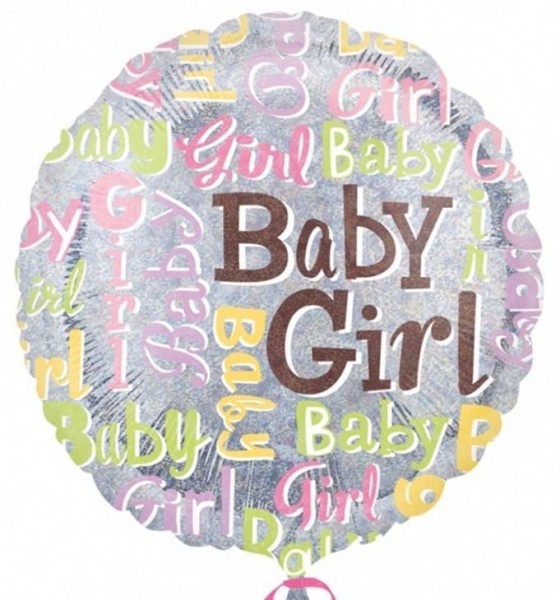Folienballon Baby Girl farbenfroh
