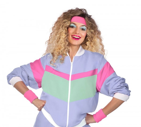 Pinkes 80er Jahre Schweißbänder Set