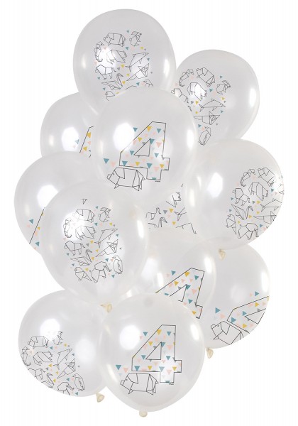 4.Geburtstag 12 Latexballons Origami