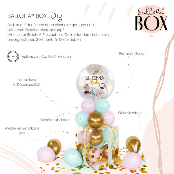 Balloha Geschenkbox DIY Willkommen Baby XL 3