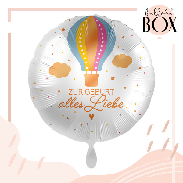 Balloha Geschenkbox DIY Zur Geburt Heißluftballon XL