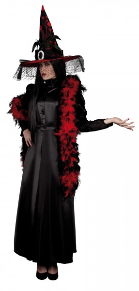 Feather Boa Elegance Röd-Svart 2