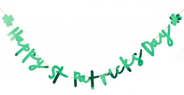 Happy St Patricks Day Girlande metallic
