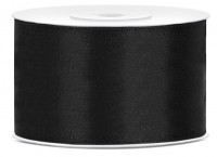25m Satin Band schwarz 35mm breit