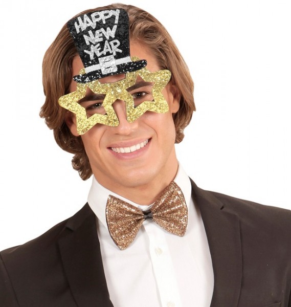 Happy New Year Goldstar Party Brille