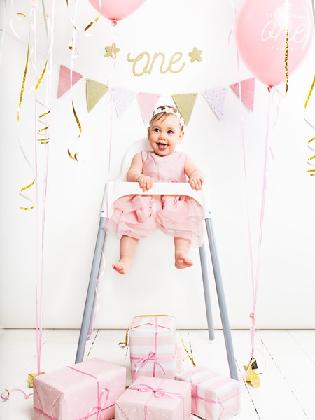 DIY One Star Wimpelkette rosa-gold 1,3m 3
