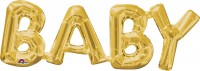 Folienballon Schriftzug Baby in Gold 66x22cm