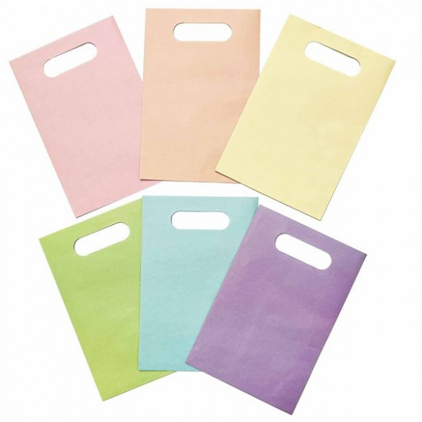 6 bunte Papier Geschenktüten pastell