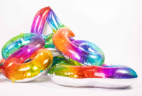 Vorschau: Zahl 2 Super Rainbow Folienballon 86cm