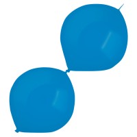 50 Metallic Girlandenballons blau 30cm