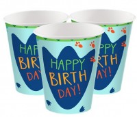 8 Dino Mania Pappbecher 250ml