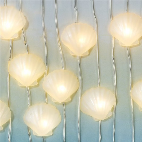 Muschel LED-Lichterkette 3m