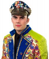 80er Jahre Pailleten Schirmmütze