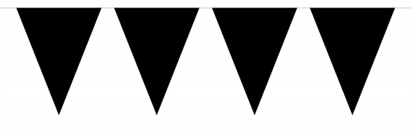 Kleine Wimpelkette Schwarz 3m