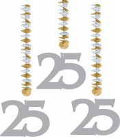 3 Spiralhänger silberne 25